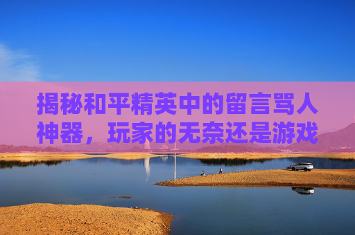 揭秘和平精英中的留言骂人神器，玩家的无奈还是游戏规则？,和平精英骂人最脏的一句话